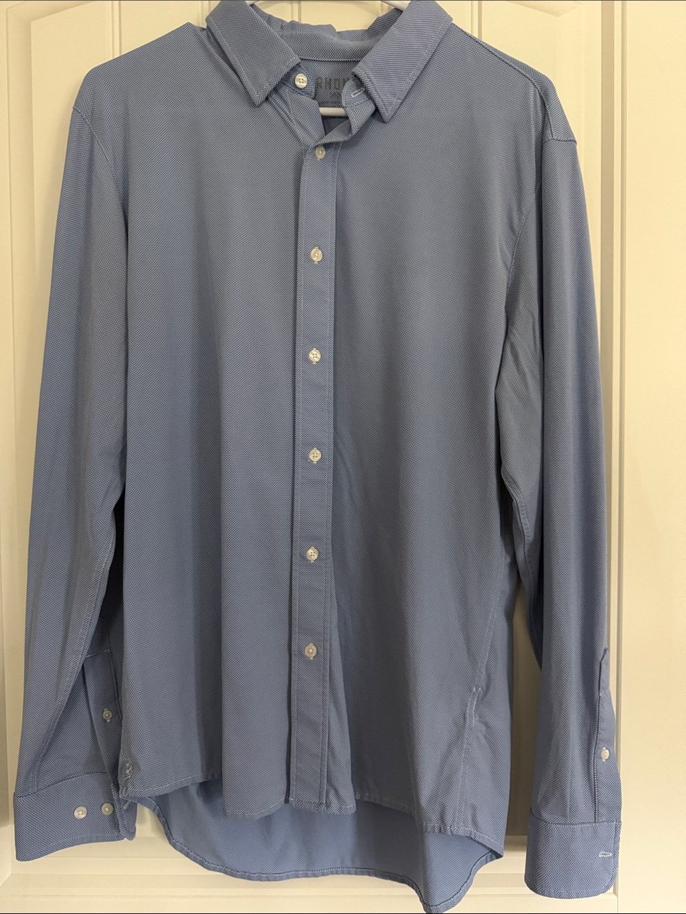 RHONE Light Blue Long-Sleeve Dress Shirt